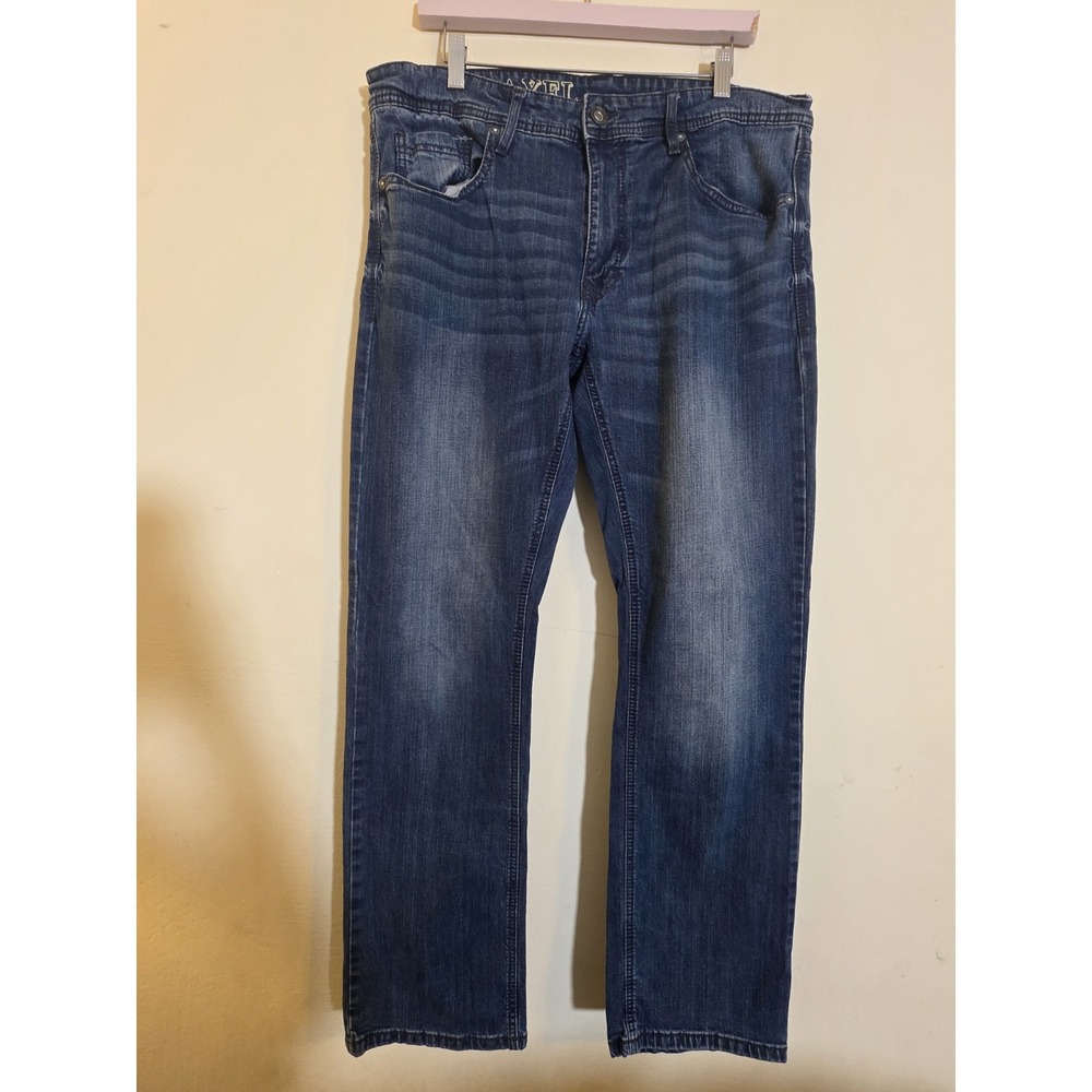 TK AXEL Men's 36x34(Act.38x32)Hartford Conn Blue Medium Wash Straight Leg Jeans